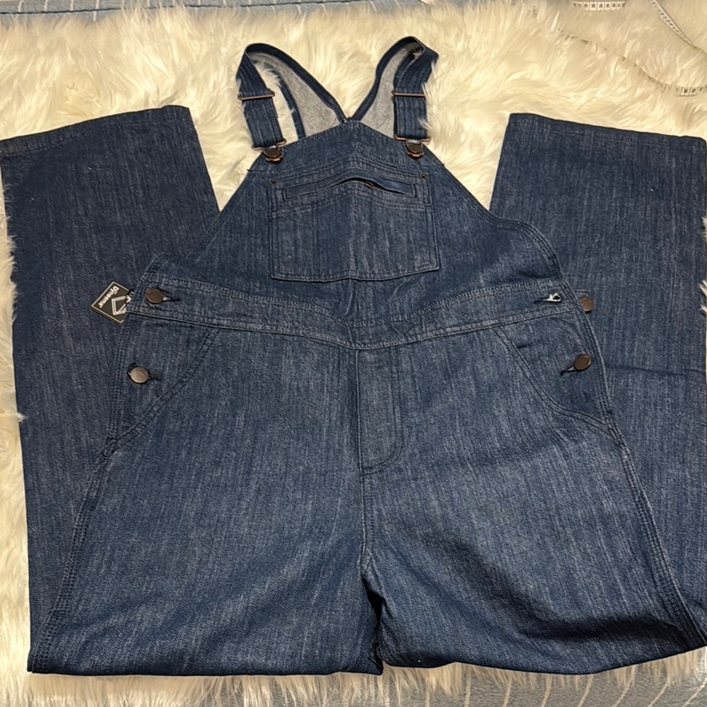 Patagonia Worn Wear Blue Denim Overalls NWT